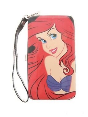 RARE OG Loungefly Disney The Little Mermaid Ariel Hinged Wristlet Wallet GUC
